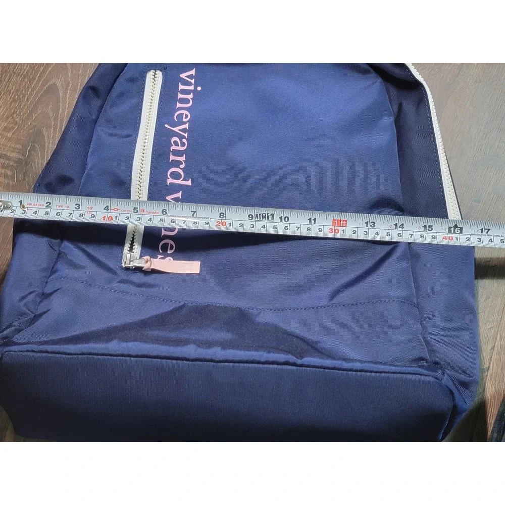 Vineyard Vines Target Navy Blue Pink‎ Logo Backpack Padded School Bag RN17730